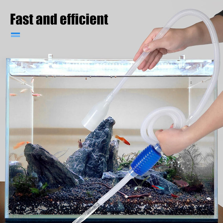Aquarium Vacuum Siphon, Fish Tank Water Changer, Gravel Cleaner, Hand Pump
