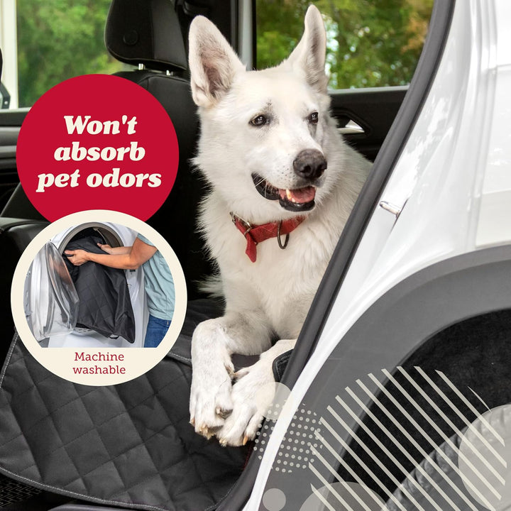 Car Seat Cover for Dogs - Premium Waterproof Oxford Fabric - Universal Fit - Non-Slip Rear Cover & Protector, Car Accessories for Trucks & Suvs (Black)