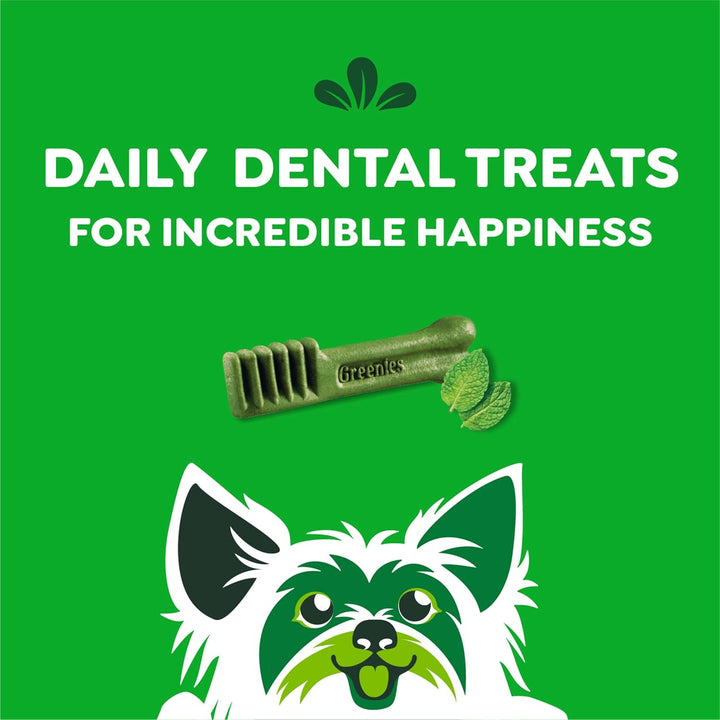 Teenie Dental Dog Treats, Mint Fresh Flavor, 12 Oz. Pack (43 Treats)