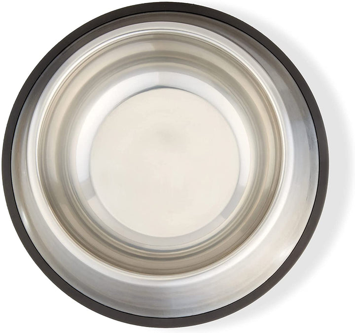 Stainless Steel Non-Skid Pet Dog Water and Food Bowl, 2-Pack (10 X 2.8 Inches), Each Holds up to 38Oz