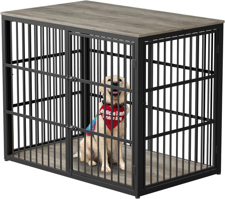 48'' XXL Dog Crate Furniture with 3 Doors,Wooden Crate End Table Heavy Duty Indoor Combination Cage for Medium to Large Dogs, Multiple Units Can Be Combined