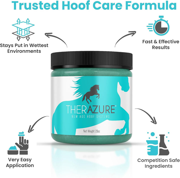 Horse Hoof Thrush Treatment Clay and White Line Equine Care: Effective on Horses, Cows, Goats, Sheep, Pigs and All Hooved Animals- 20 Oz Jar New Heat Resistant Formula*