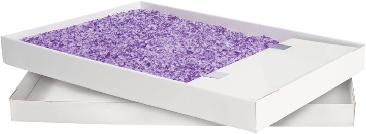 Scoopfree Disposable Crystal Cat Litter Tray - Easy Cleaning Box - Refill Tray for Electric Litter Box - Lavender Scent - 4.3 Lb Bags - 6 Pack