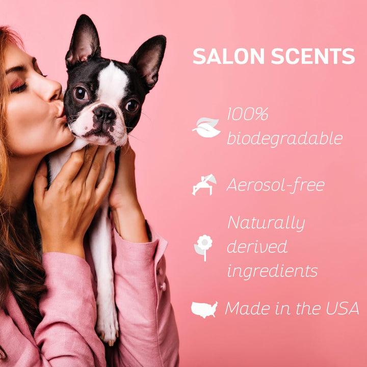 Salon Scents Pet Grooming Cologne - 8 Oz, Natural Professional Groomer Grade Perfume Deodorant for Dogs and Cats, Long Lasting, Deodorizing (Blueberry Pie)