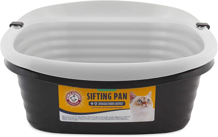 Large Sifting Litter Box Scoop Free Cat Litter Tray with Microban, Made in USA
