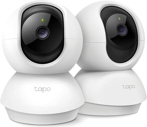 Tapo 2K Pan/Tilt Security Camera for Baby Monitor, Dog Camera W/Motion Detection, 2-Way Audio, Siren, Night Vision, Cloud & SD Card Storage, Works with Alexa & Google Home, 2-Pack (C210P2)