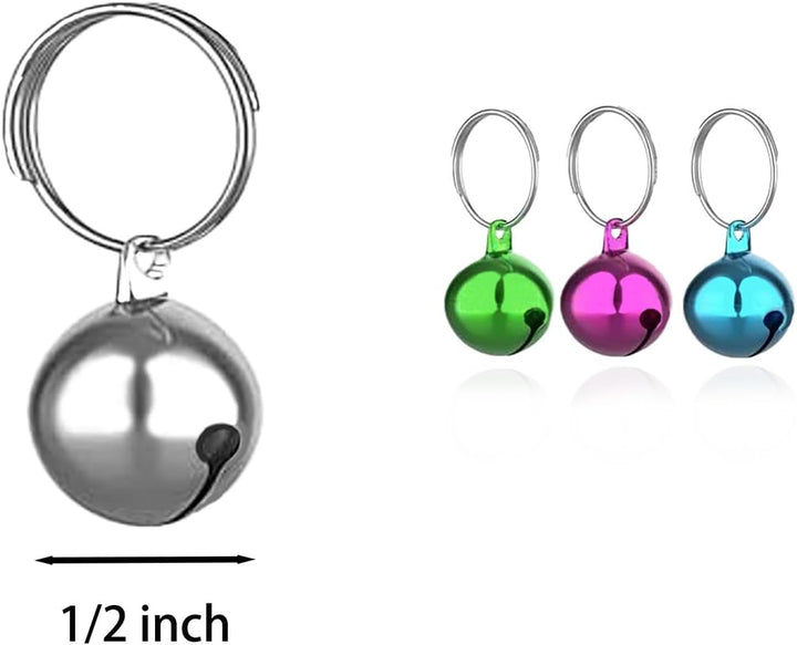 3 Pack Pet Bells for Dog Cat Collar Charm Pet Pendant Accessories Stainless Steel Anti-Lost Training Bells for Collars Pet Pendant Accessories 1/2-Inch Silver
