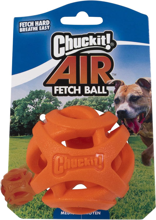 Air Fetch Ball Dog Toy, Medium (2.5 Inch Diameter), for Dogs 20-60 Lbs, Pack of 2