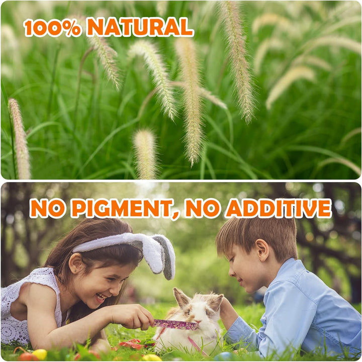 32Pcs Timothy Hay Sticks 320G for Rabbit, Guinea Pig, Hamster - Natural Handmade Treats and Chews for Teeth - Chinchilla, Rat, Gerbil Toys