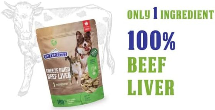 Freeze Dried Beef Liver Dog & Cat Treats | Healthy Pet Training Treats or Food Topper | All Natural, Single Ingredient, High Protein | Premium Bulk Large Size Pack (27 OZ)