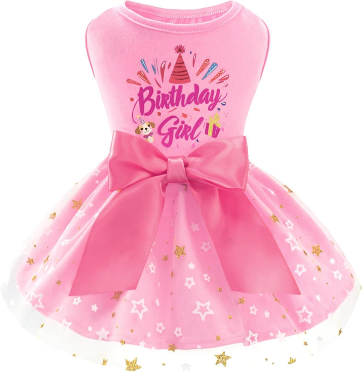 Dog Birthday Dress Puppy Clothes for Small Dogs Girl Birthday Party Tulle Pet Outfit, Cat Appeal-Small