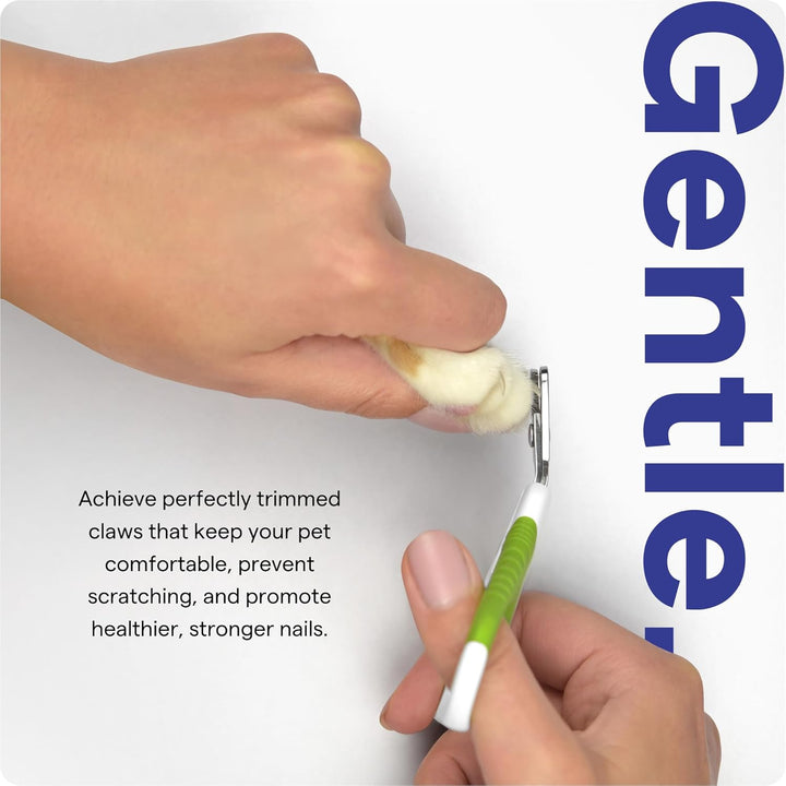 Pet Nail Clippers for Indoor Cats & Small Animals - Precision Angled Blades & Steady Grip - Ideal for Kittens Tiny Dogs Rabbits Birds - Nail Trimmer & Claw Scissors for Home Grooming - Ebook Guide