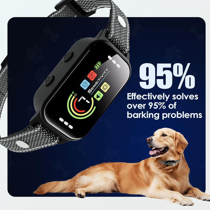 2 Pack Dog Bark Collar, anti Barking Training Collar with 7-Level Sensitivity + 5 Safety Modes, Humane Training System for Large, Medium, Small Dogs