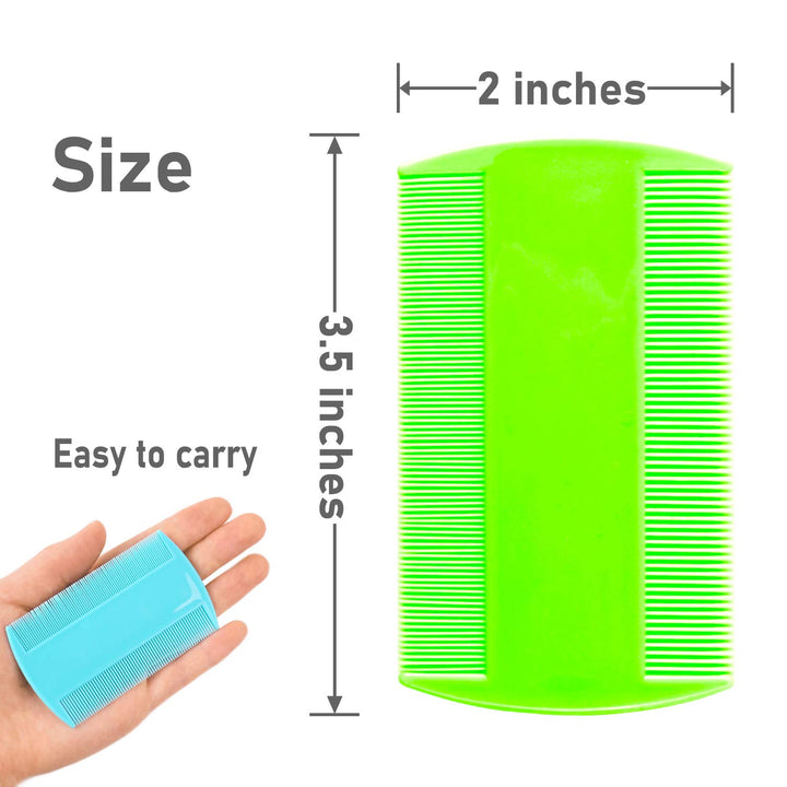 Flea Comb for Cats, 4 Pcs Lice Comb for Dogs, Double Sided Cat Comb for Short Hair of Pets or Humans by