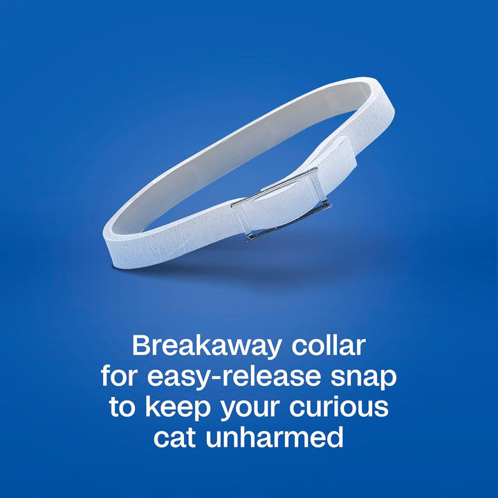 plus Flea & Tick Collar for Cats | Breakaway Collar | 2Pk | 7 Months Protection | Kills & Repels Fleas, Flea Eggs, Flea Larvae and Kills Ticks, Nymphs, and Tick Larvae, White