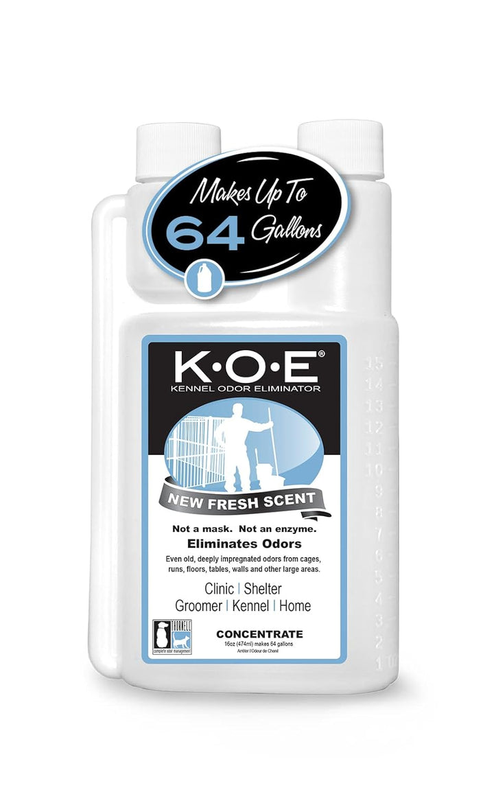 K.O.E. Fresh Scent Odor Eliminator Concentrate – for Strong Odor on Cages, Floor, & More – Non-Enzymatic for Home & Dog Kennel – Home & Pet Supplies (1 Gal)
