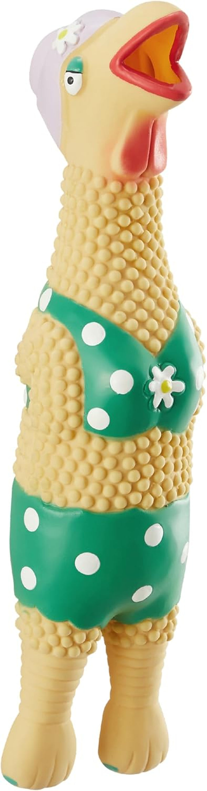 by Charming Pet Squawkers Earl Latex Squeaky Rubber Chicken Dog Toy, Funny Interactive Holiday Toy for Dogs, Large Size