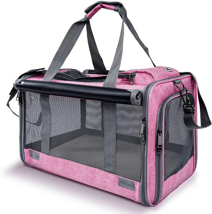 Pet Carrier for Large Cats, Soft-Sided Cat Carrier for Medium Big Cats and Puppy up to 20Lbs, Washable Dog Carrier Privacy Protection for Home Outdoor Travel