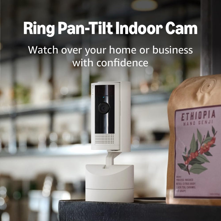 Pan-Tilt Indoor Cam | See All around Your Home or Business with 360° Pan Coverage, HD Video, plus Two-Way Talk (2024 Release) | Black