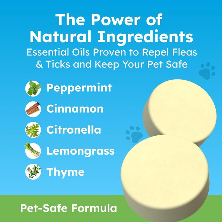 Paw Guardian Refill, Plant-Powered Flea & Tick Protection Tablets, 3 Count, 30-Day Protection, Natural Essential Oil Formula