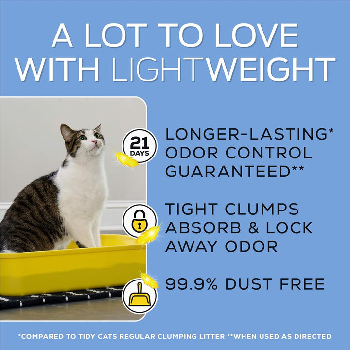 Purina  Lightweight Free and Clean Unscented, Multi-Cat, Clumping, 99.9 Percent Dust Free Cat Litter - 17 Lb. Box