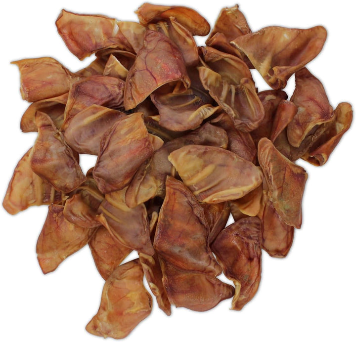 Gigabite Roasted Pig Ears for Dogs - Natural Dog Chews, Roasted Pigs Ears, Safe for Puppies and Aggressive Chewers, Cleans Teeth and Gums - Whole Ears, Pack of 22