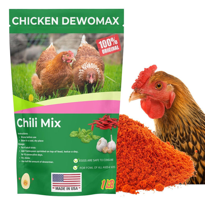 Natural Chicken Chili Mix Dewomax Powder - 1LB - Promotes Balanced Digestive Wellness - Dandelion, Black Pepper, Garlic Powder