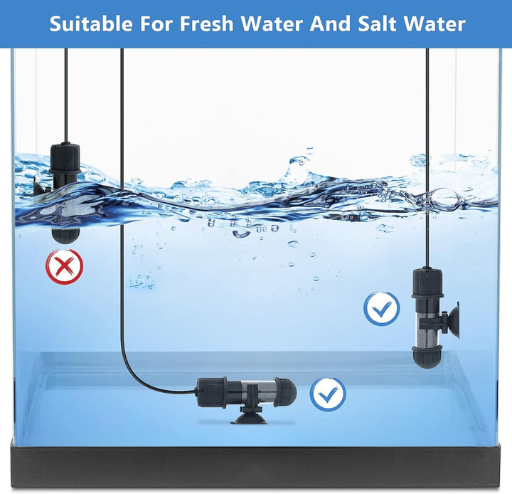 Small Aquarium Betta Heater, Submersible Fish Tank Heater 10W/25W/50W/100W with LED Digital Display, Suitable for Marine Saltwater and Freshwater up to 5/10/16/26 Gallon