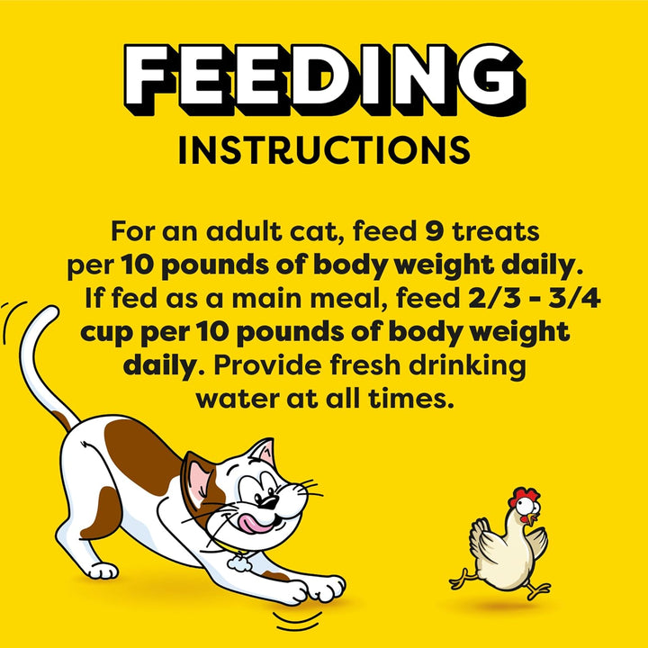 Jumbo Stuff Crunchy and Soft Cat Treats, Tasty Chicken Flavor, 14 Oz. Tub