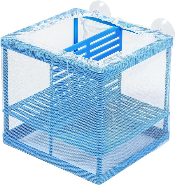 Fish Tank Breeder Small Mesh Net Fry Saver Aquarium Spawn Hatchery Isolation with Suction Cups Hatchery Incubator for Shrimp Betta