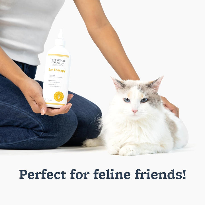 Clinical Care Ear Therapy, 8 Oz. – Cat and Dog Ear Cleaner – Helps Soothe Itchiness and Clean the Ear Canal of Debris and Buildup