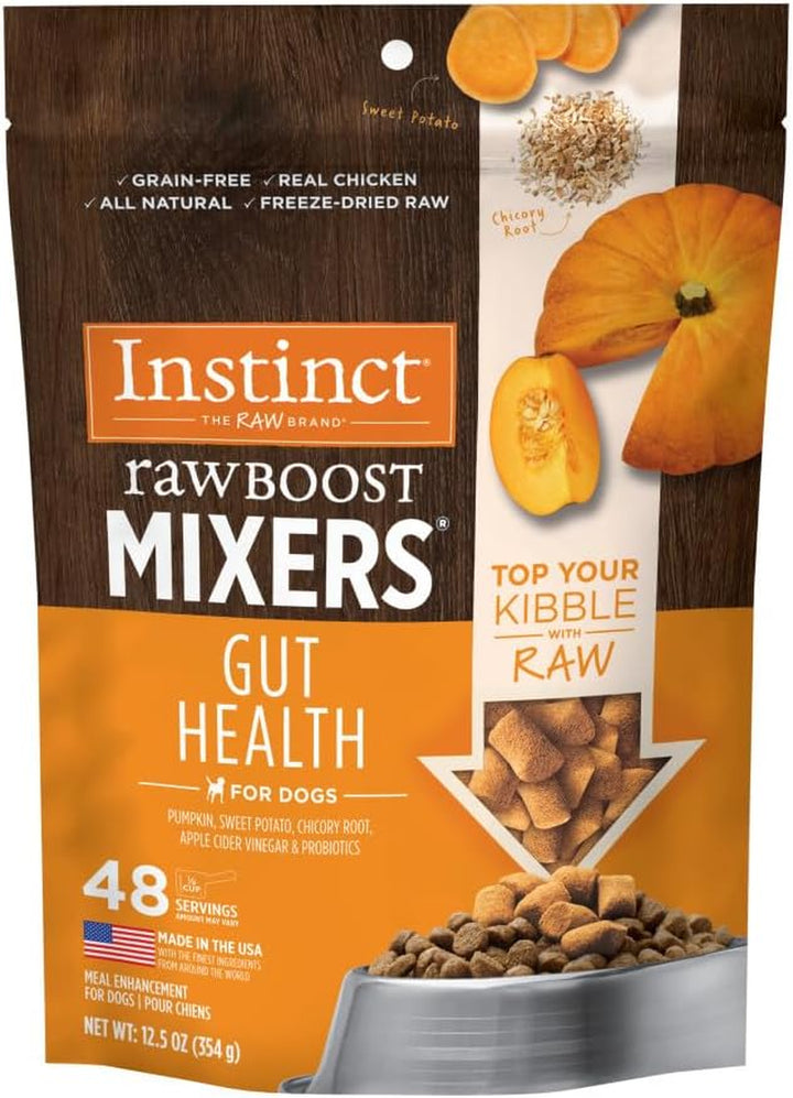 Raw Boost Mixers Gut Health Freeze-Dried Dog Food Topper, 5.5 Oz. Bag