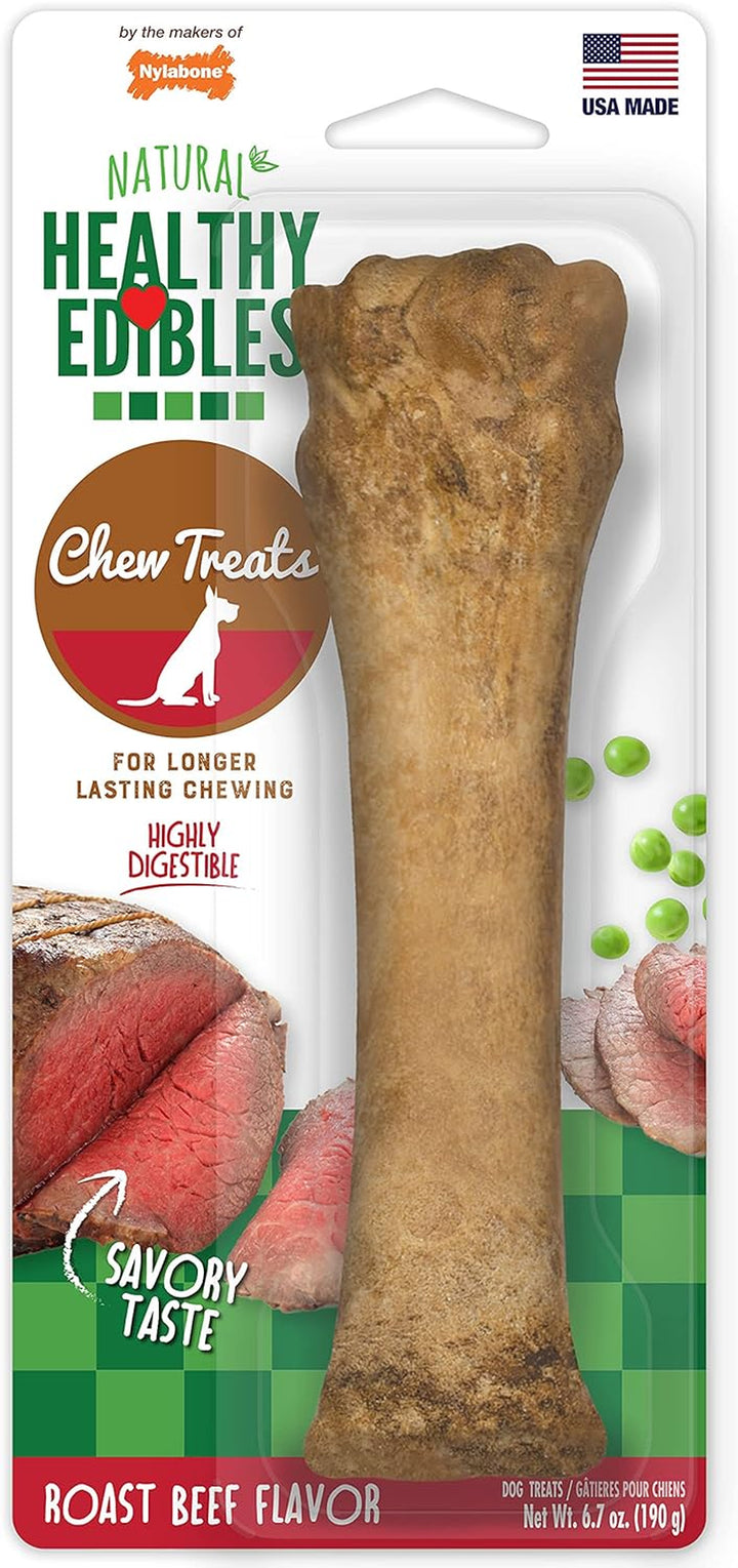 Healthy Edibles Natural Dog Chews Long Lasting Bacon Flavor Treats for Dogs, X-Large/Souper (2 Count)