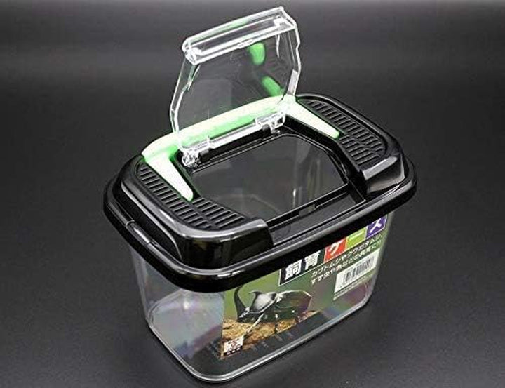 Critter Keeper with Handle, Easy to Observe, Terrarium for Bugs, Fish, Lizards, Crawfish, Frogs, or Snakes, Insect Cage, Made in Japan (1Pc)