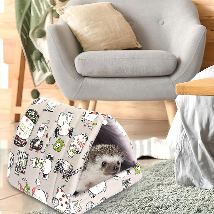 2 Pack Guinea Pig Hideout,Guinea Pig Bed Washable Small Animal House Cage Accessories for Mouse Chinchillas Hamsters Hedgehogs Ferrets Bearded Dragons and Rats