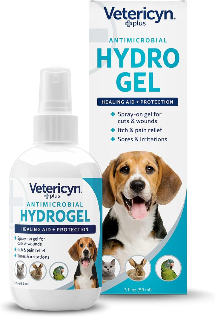 plus All Animal Wound Care Hydrogel Spray | Healing Aid and Wound Protectant, Sprayable Gel to Relieve Dog, Cat, Horse Itchy Skin, Safe for All Animals. 16 Ounces