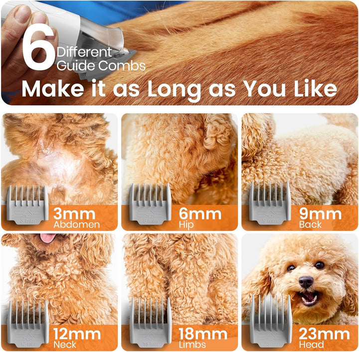 Dog Grooming Vacuum, Pet Grooming Vacuum with Clipper Nail Grinder, 1.5L Dust Cup Dog Deshedding Vacuum Brush with 7 Pet Grooming Tools for Shedding Pet Hair, Home Cleaning(Blue)