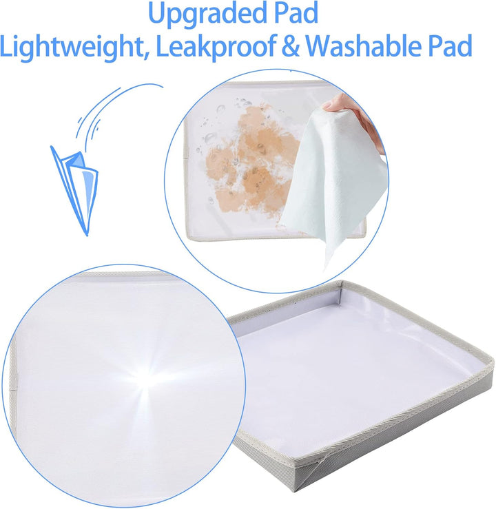 Bird Carrier Backpack - Pet Travel Cage with Upgraded Tray and Standing Perches, Breathable & Portable, for Small Birds, Green Cheek, Cockatiel, Parrot (Grey)