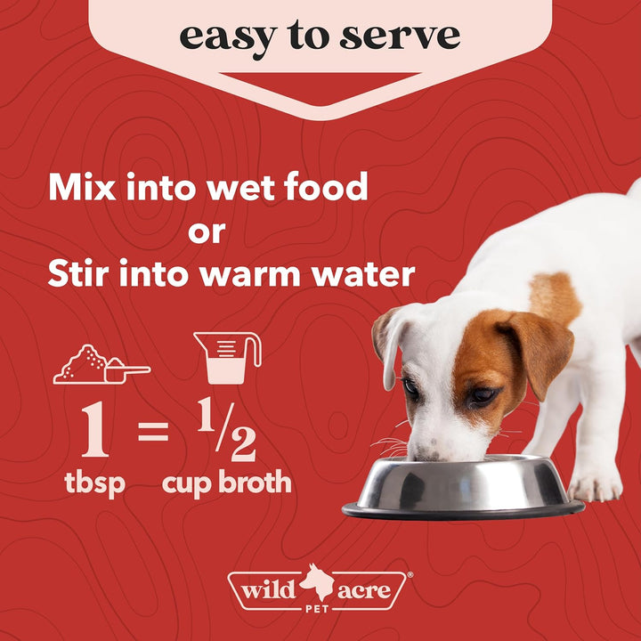 Premium Beef Bone Broth for Dogs – High Protein + Collagen Enhanced with Mushroom Blend for Strong Bones, Joint Flexibility, Digestive Comfort, and Immune Support - Natural Dog Food Topper