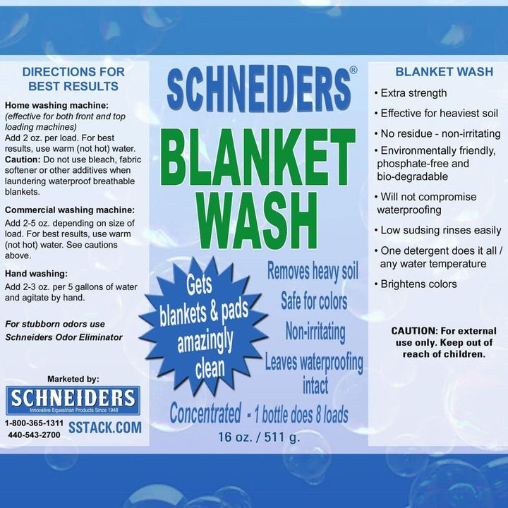 Horse Blanket Wash | Transformative Equine Care | Wash in Waterproofing | Horse Blanket Wash Revives & Protects | Eco-Friendly Formula | Size 16 Oz
