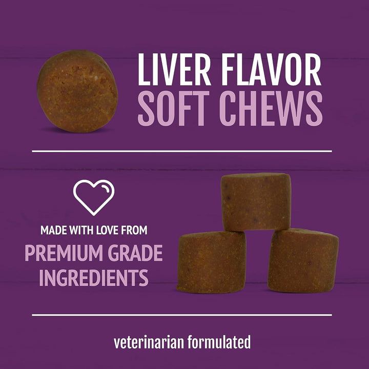 Hip & Joint Health Supplement for Dogs (90 Chews), Glucosamine Chondroitin MSM Dog Chews with Hyaluronic Acid, Liver Flavored Bone & Joint Support Supplement, for All Breeds