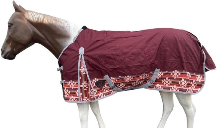 1200 Denier Horse RAIN Sheet (Waterproof/Breathable & Wind Proof Turnout Sheet) Horse Breathable RAINSHEET (Black-Turquoise, 78)