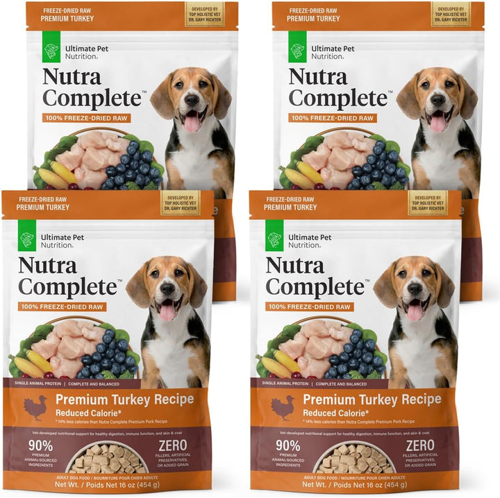Nutra Complete Freeze Dried Raw Dog Food, Veterinarian Formulated with Antioxidants, Prebiotics & Amino Acids (3 Pound, Beef)