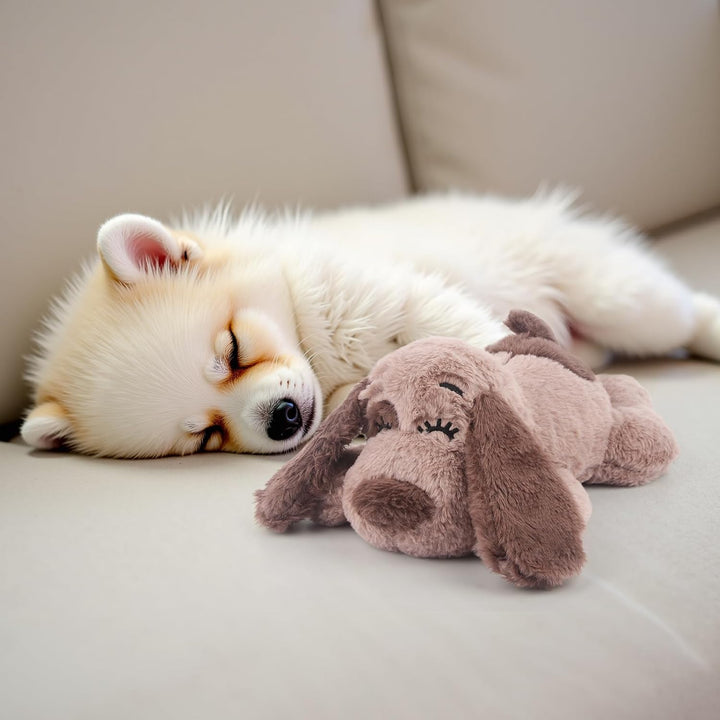 Beverly Shark Puppy Heartbeat Toy Dog Anxiety Relief Calming Aid Puppy Heartbeat Stuffed Animal Behavioral Training Sleep Aid Comfort Soother Plush Toy for Puppies Cats