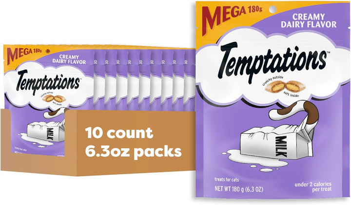 Classic Crunchy and Soft Cat Treats, Creamy Dairy Flavor, 16 Oz. Tub