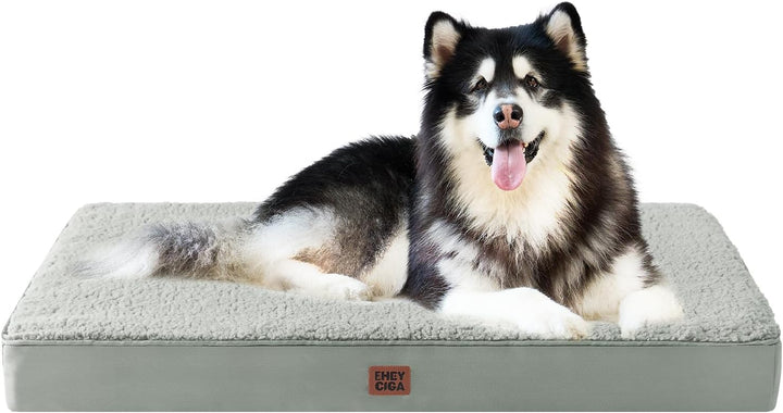Orthopedic XL Dog Beds for Extra Large Dogs with Removable Washable Cover for Crate, Grey, 41X27