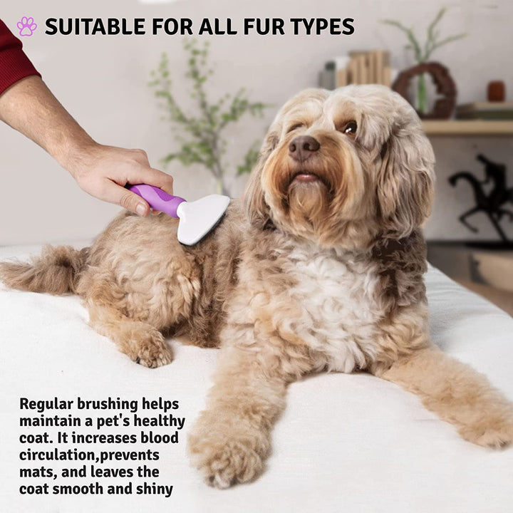 Slicker Brush - for Dogs, Cats, Rabbits - Matted/Loose Fur, Knots - Suitable for Doodle/Goldendoodle Grooming and Shredding Short/Long Hair