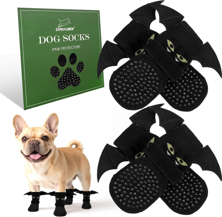 anti Slip Dog Socks to Prevent Licking Paws, Dog Shoes for Hot Pavement, Dog Booties for Small Medium Large Senior Dogs, Traction Control Boots & Paw Protectors for Hardwood Floors