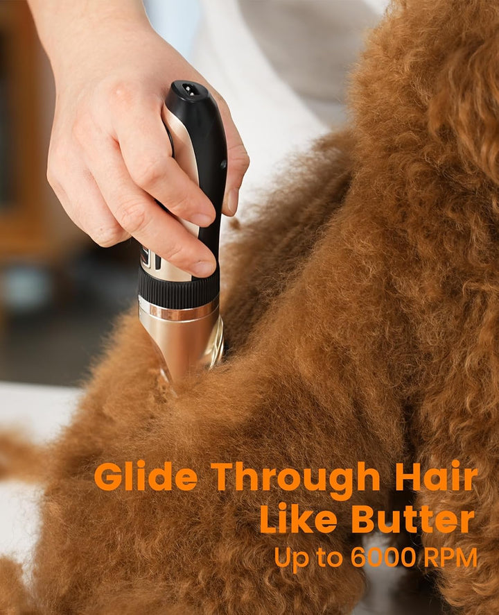 Dog Clippers and Paw Trimmer Kit 2 in 1 Low Noise Cordless Dog Clippers for Grooming Pet Hair Trimmers for Small and Large Dogs Cats Animals