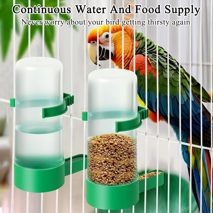 4Pcs Bird Water Feeder Plastic Drinker Feeder Water Clip for Parrots Budgie Cockatiel Lovebirds